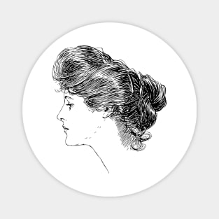 Gibson Girl Profile Magnet